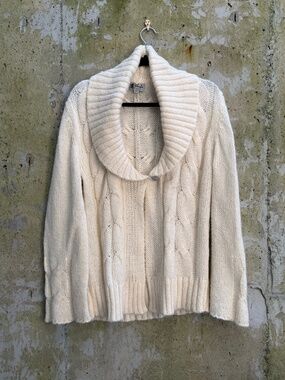 Pringle Ivory Cardigan Sweater, Angora Blend, Medium
